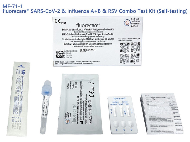 fluorecare Schnelltest 4in1 SARS-Cov-2, Influenza A/B, RSV